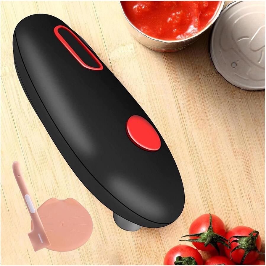 Elektrische Blikopener Automatische opener Keuken Gemak Gladde randen 17 cm Zwart