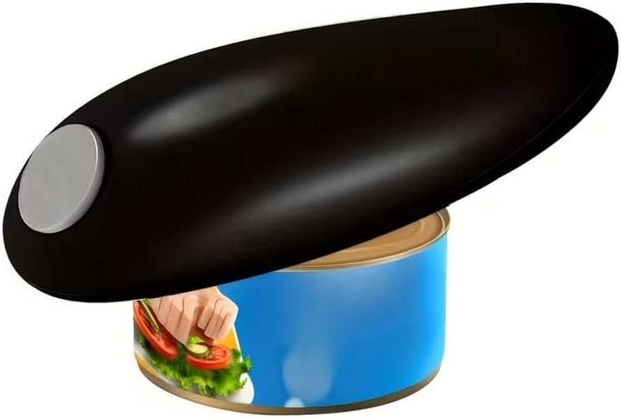 Elektrische Blikopener Automatische Opener Keuken Gemak Schoon Snijvlak 1 stuk Zwart
