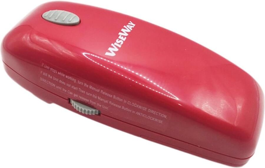 Elektrische blikopener Automatische opener Keuken gemak Snijdt langs de zijkant 17.5 x 7.6 cm Rood