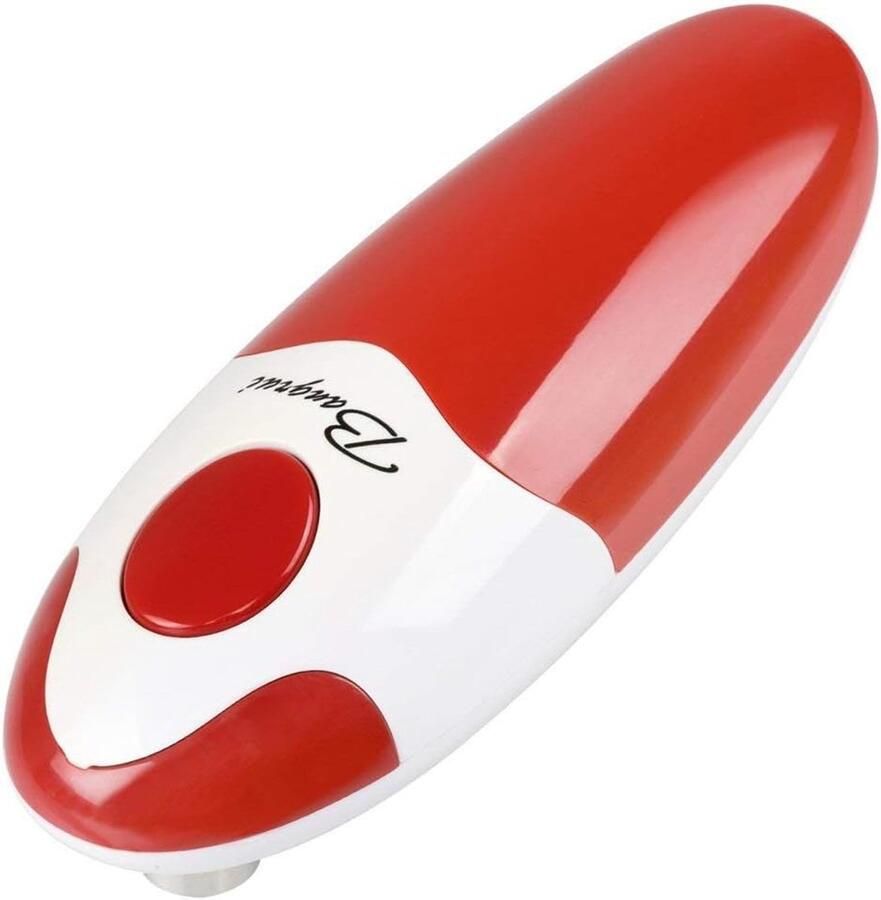 Elektrische Blikopener Automatische Veiligheidsschakelaar Keuken Gemak Soepele Snede Rand 17.9 x 6.9 x 6.25 cm Rood