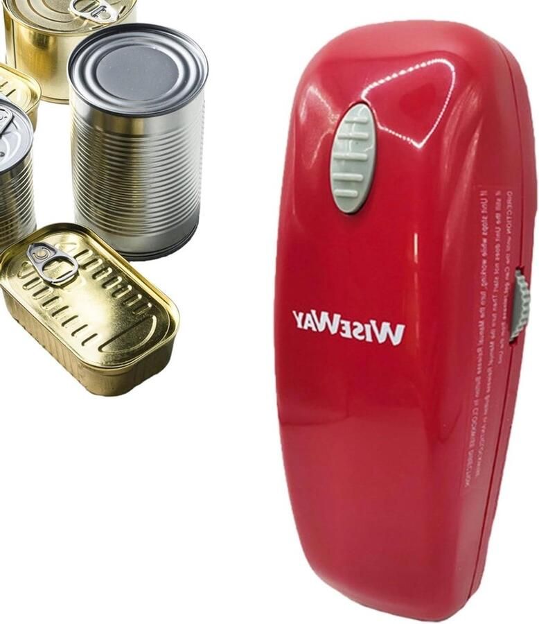 Elektrische Blikopener Keuken Gereedschap Gemakkelijk Openen Veilig en Hygiënisch 16 cm Lengte Rood