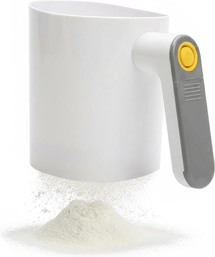 Elektrische Bloemzeef Bak Zeef Bakken Vereenvoudigen Eén Hand Bediening 1 Liter Capaciteit Wit