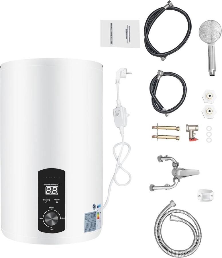 Elektrische Boiler 50 Liter Verticaal Opslagmodel Boiler met Kraan en Douche