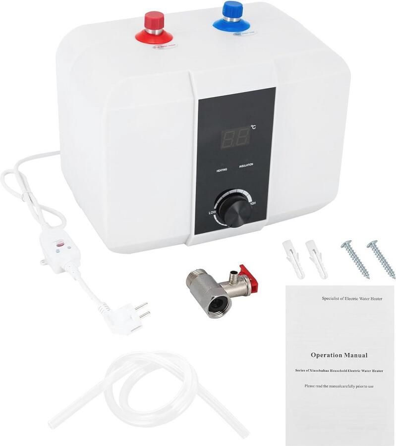 Elektrische Boiler 6L Met Digitaal Scherm Compacte Doorstroomboiler Voor Badkamer en Keuken 1500 W