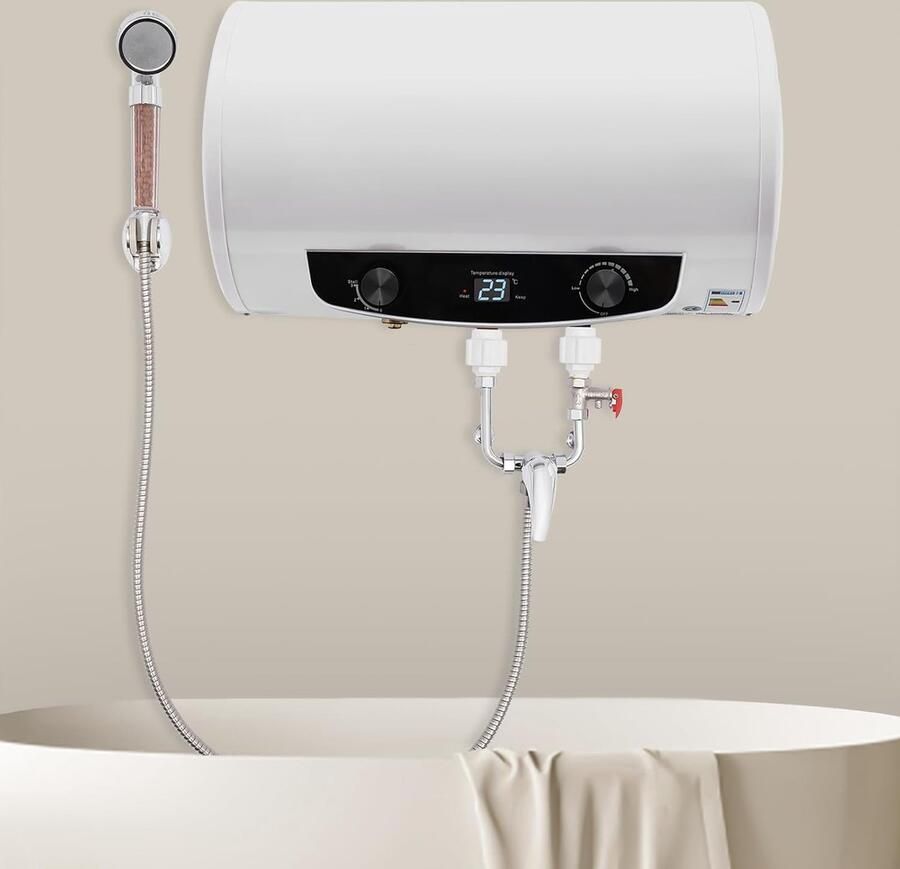 Elektrische Boiler Directe Verwarming Douchen en Keuken Snelle Opwarming 6.6 Liter Wit