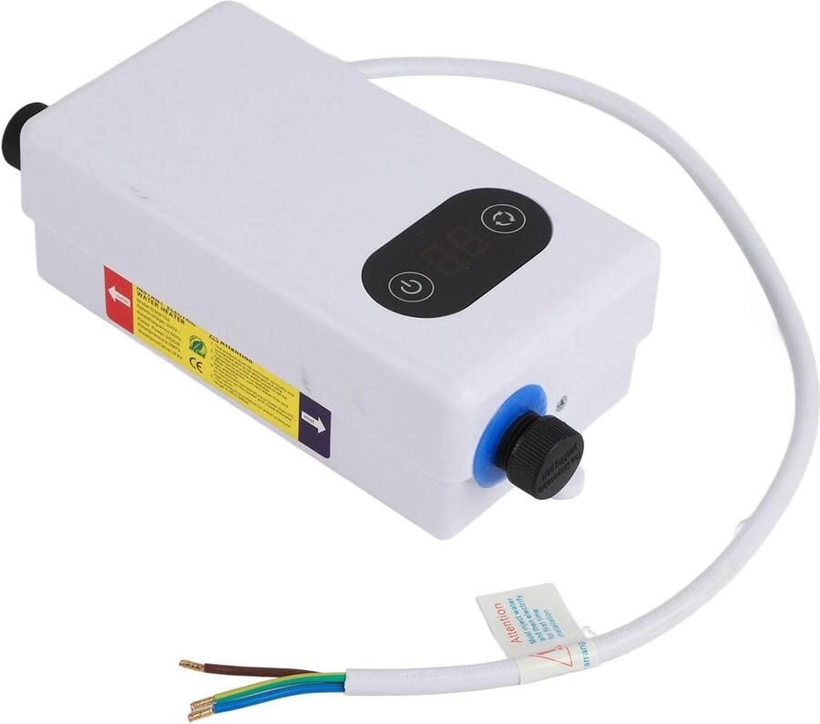 Elektrische Boiler Directe Verwarming Keuken Badkamer Compact Ontwerp 25x18x11 cm Zwart