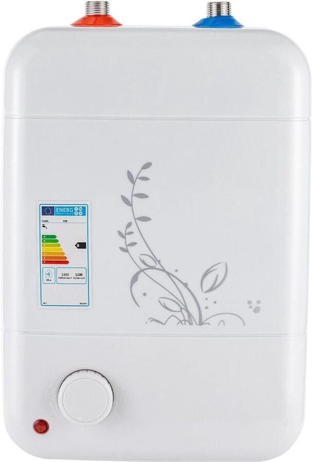 Elektrische Boiler Directe Verwarming Keuken Kraan Instelbare Temperatuur 8 Liter Compact Wit
