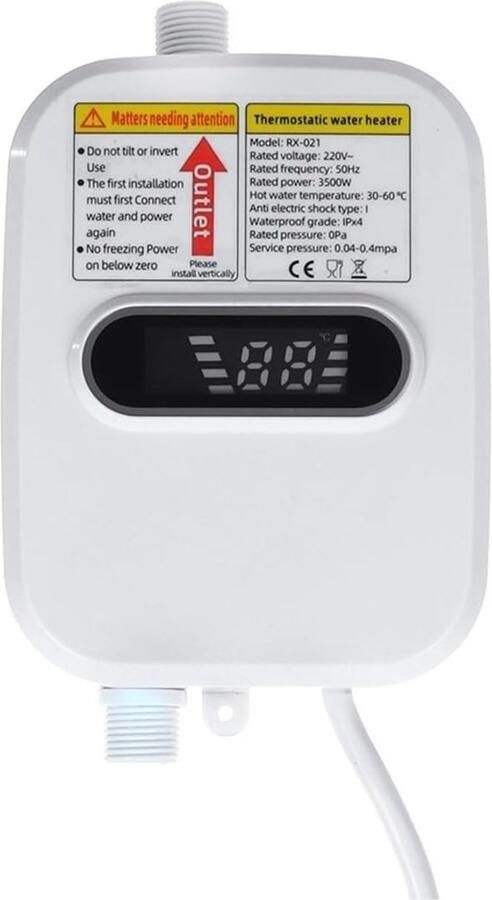 Elektrische Boiler Directe Verwarming Warm Water 3 Seconden Verwarming 3500W One Color