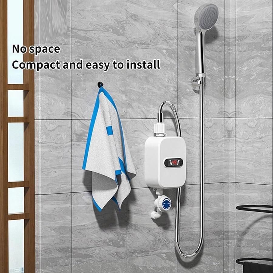 Elektrische Boiler Directe Waterverwarmer Direct Warm Water 3500 Watt Vermogen 24x24x18 cm Wit