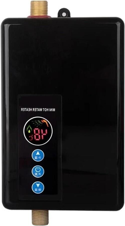 Elektrische Boiler Doorstromer Tankless Boiler Snel Warm Water Wandmontage Compact 5500W Zwart