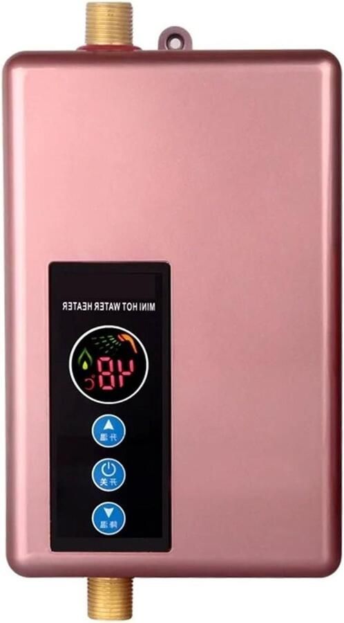 Elektrische Boiler Doorstromer Tankless Snel Warm Water Wandmontage Compact 5500W Rosé Goud