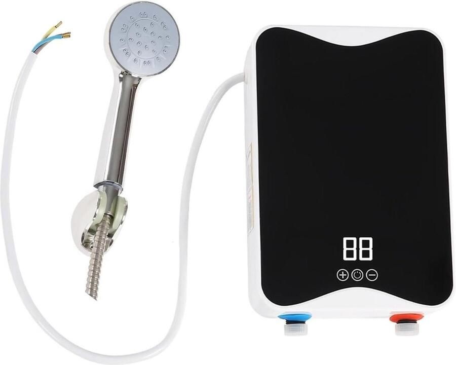 Elektrische Boiler Doorstromer Thermostaat Direct Warm Water Intelligente Temperatuurregeling 5500W Zwart