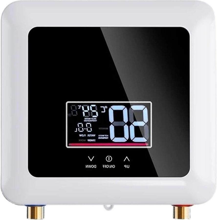 Elektrische Boiler Doorstromer Verwarming Snel Warm Water Instelbare Temperatuur 5500W Zwart
