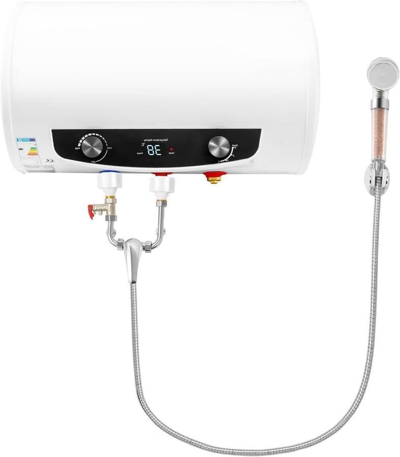 Elektrische Boiler Doorstroomboiler Badkamer Douchen Thuis Met Handdouche 35 liter Wit