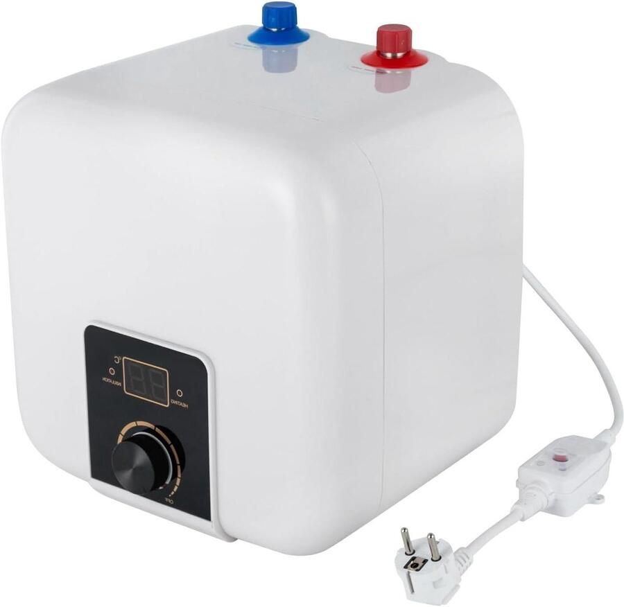 Elektrische Boiler Doorstroomboiler Mini-tank Snel Warm Water Digitaal Display 8 Liter Wit