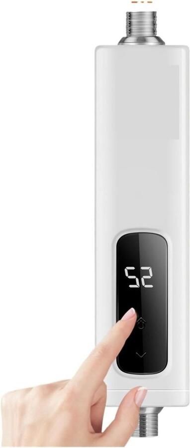Elektrische Boiler Doorstroomverwarmer Mini Snel Douchen Instelbare Temperatuur 230 x 60 x 60 mm Wit