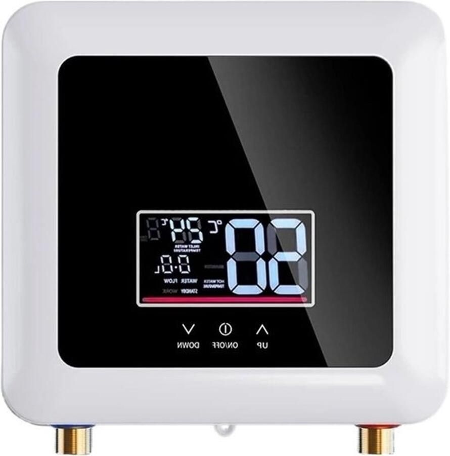 Elektrische Boiler Doorstroomverwarmer Snel warm water Instelbare temperatuur 5500W Zwart