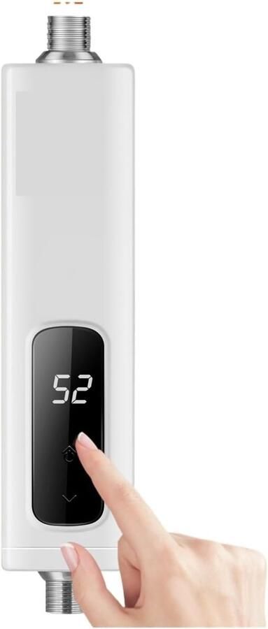 Elektrische Boiler Doorstroomverwarmer Tankless Snel Warm Water Instelbare Temperatuur 3500W Wit
