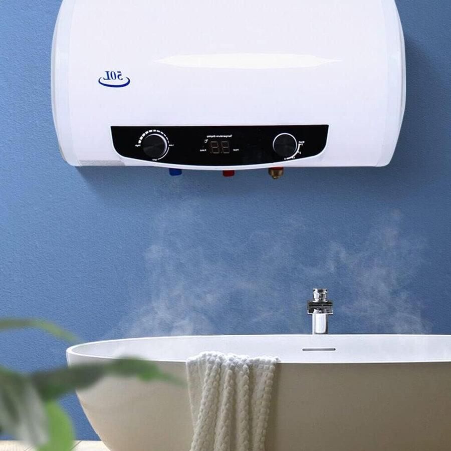 Elektrische Boiler Doorstroomverwarmer Warm Water Creëren Snel Opwarmen 50 Liter Wit