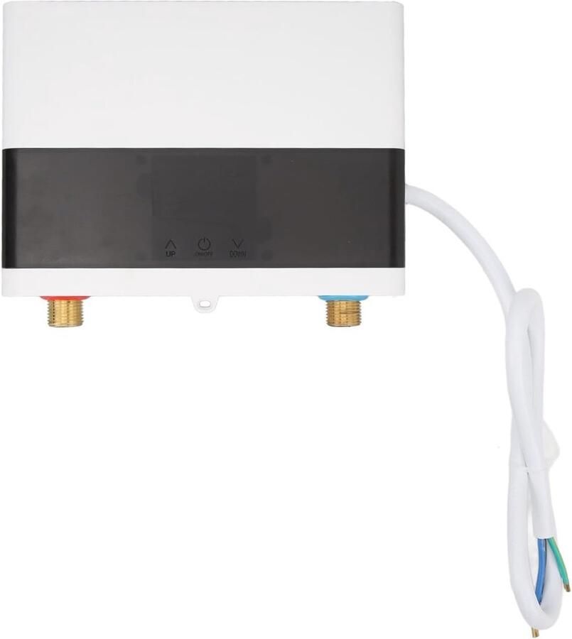 Elektrische Boiler Doorstroomverwarmer Water Keuken Badkamer Intelligente Thermostaat 17.8x22x6 cm Grijs