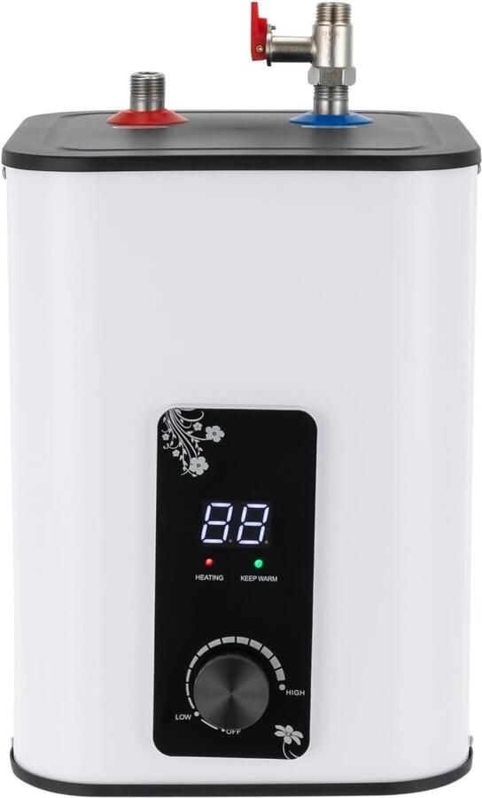 Elektrische Boiler Kleine Opslag Boiler Warm Water Compact Ontwerp 8 Liter 1500W Wit Zwart