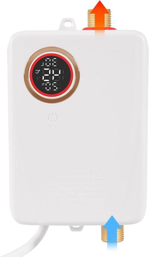 Elektrische Boiler Kleine Warmwaterketel Direct Warm Water Ruimtebesparend Ontwerp 3500 Watt Wit