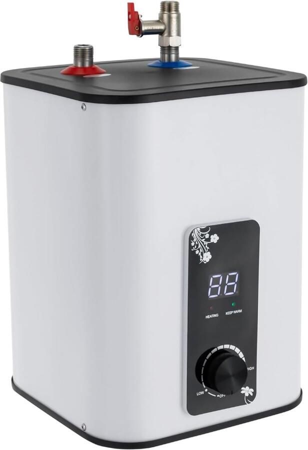 Elektrische Boiler Kleine Warmwaterunit Snel Warm Water Energiebesparend Ontwerp 8 Liter Capaciteit Wit Zwart