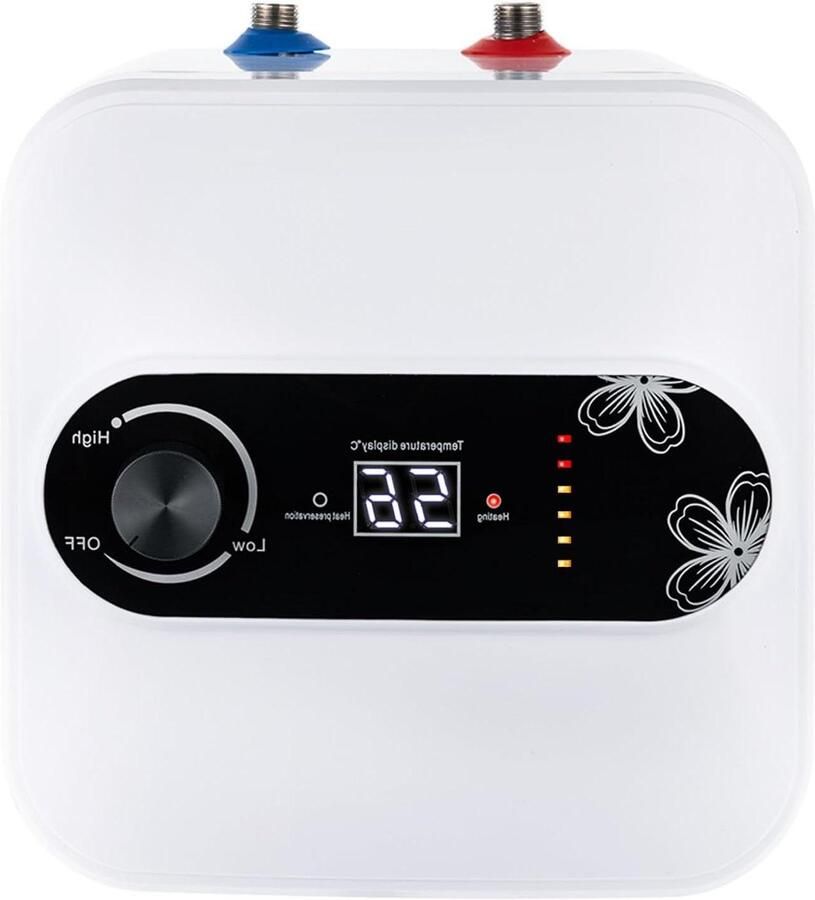 Elektrische boiler Kleine waterverwarmer Keuken Comfort Lage druk start 8 liter Wit