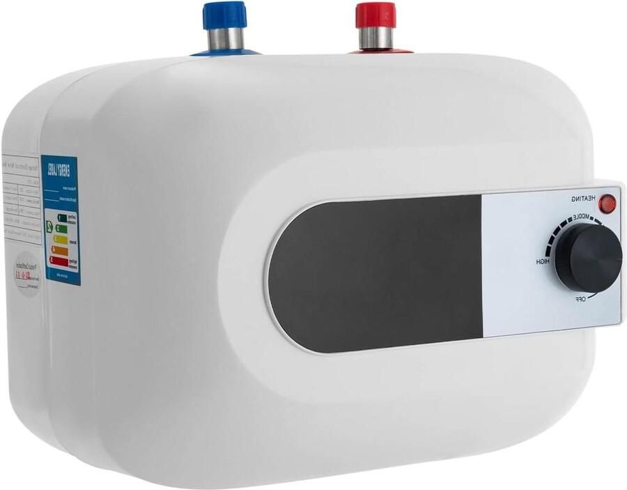 Elektrische Boiler Mini Waterverwarmer Direct Warm Water Compact Ontwerp 6 Liter Wit