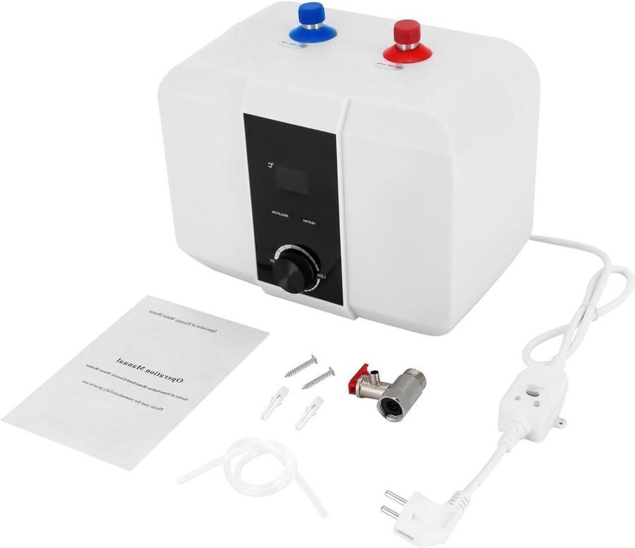 Elektrische boiler Onderbouw apparaat Snel warm water Instelbare temperatuur 6 liter Wit