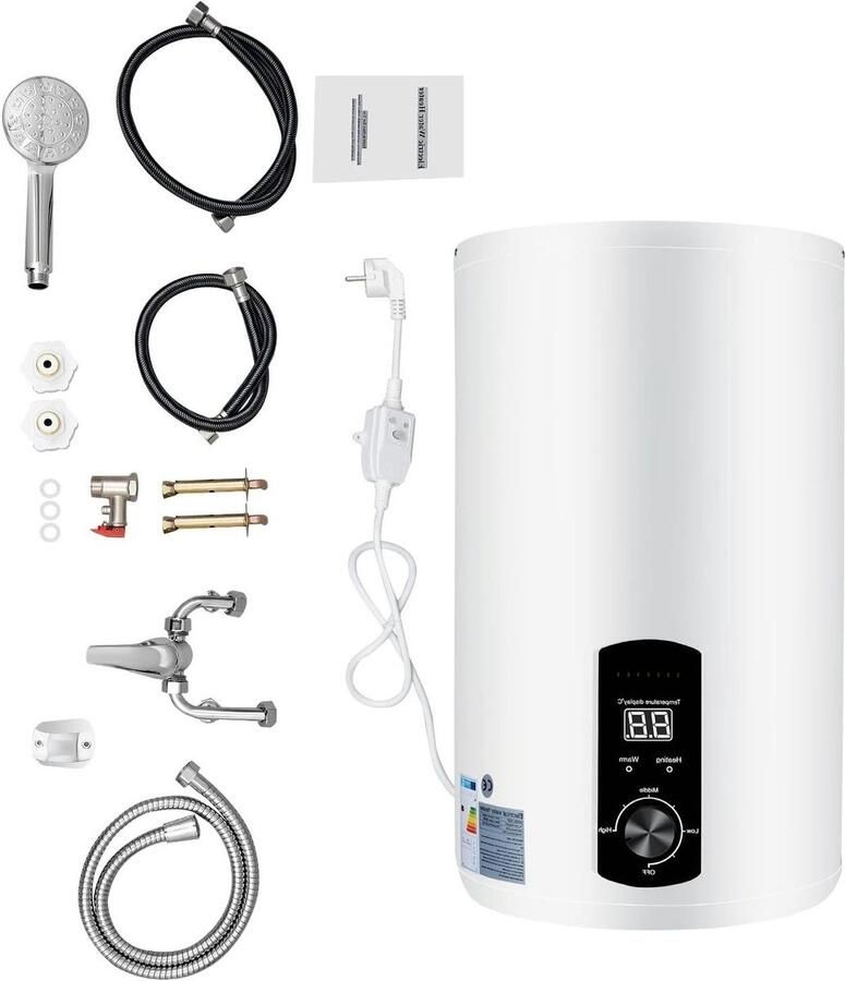 Elektrische Boiler Wandboiler Warmwater Direct Heet Water Duurzame Constructie 30 Liter Wit
