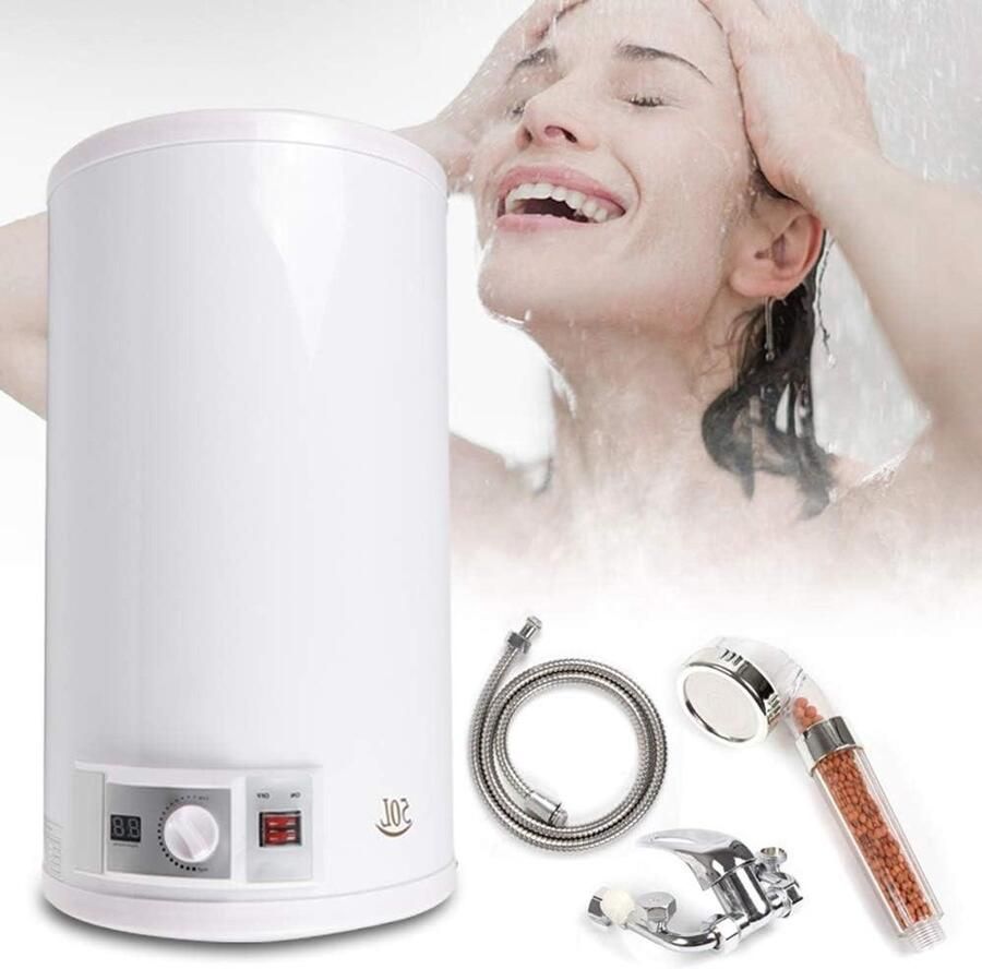 Elektrische Boiler Warmwater Ketel Direct Warm Water LED Temperatuurweergave 50 Liter Blauw