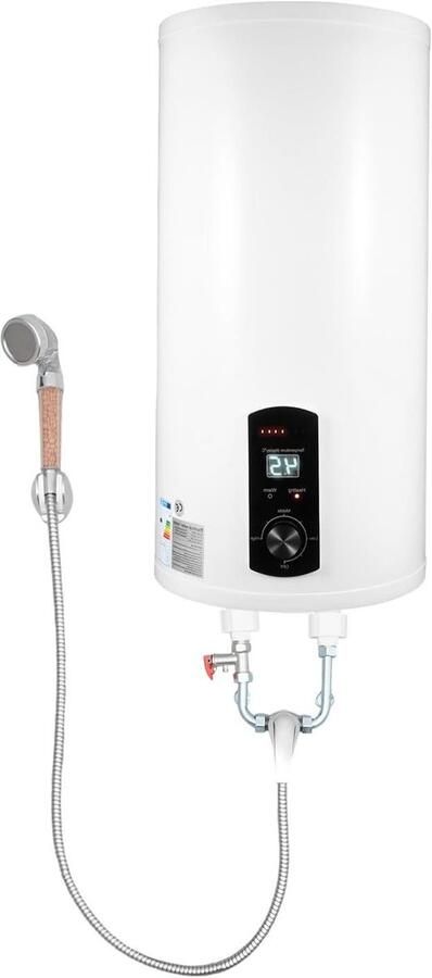 Elektrische Boiler Warmwater Opslag Douchen en Wassen Digitaal Display 50 Liter Wit