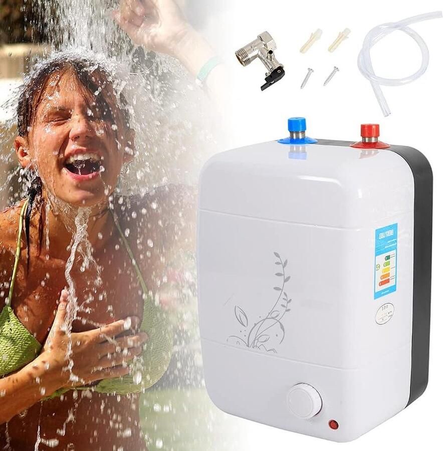 Elektrische Boiler Warmwaterboiler Keuken Direct Warm Water Instelbare Temperatuur 10 Liter Wit
