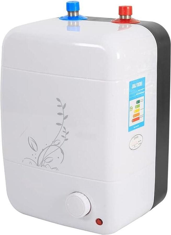 Warmwaterboiler Kleine boiler Keuken en badkamer Snelle opwarming 10 liter Wit - Foto 1