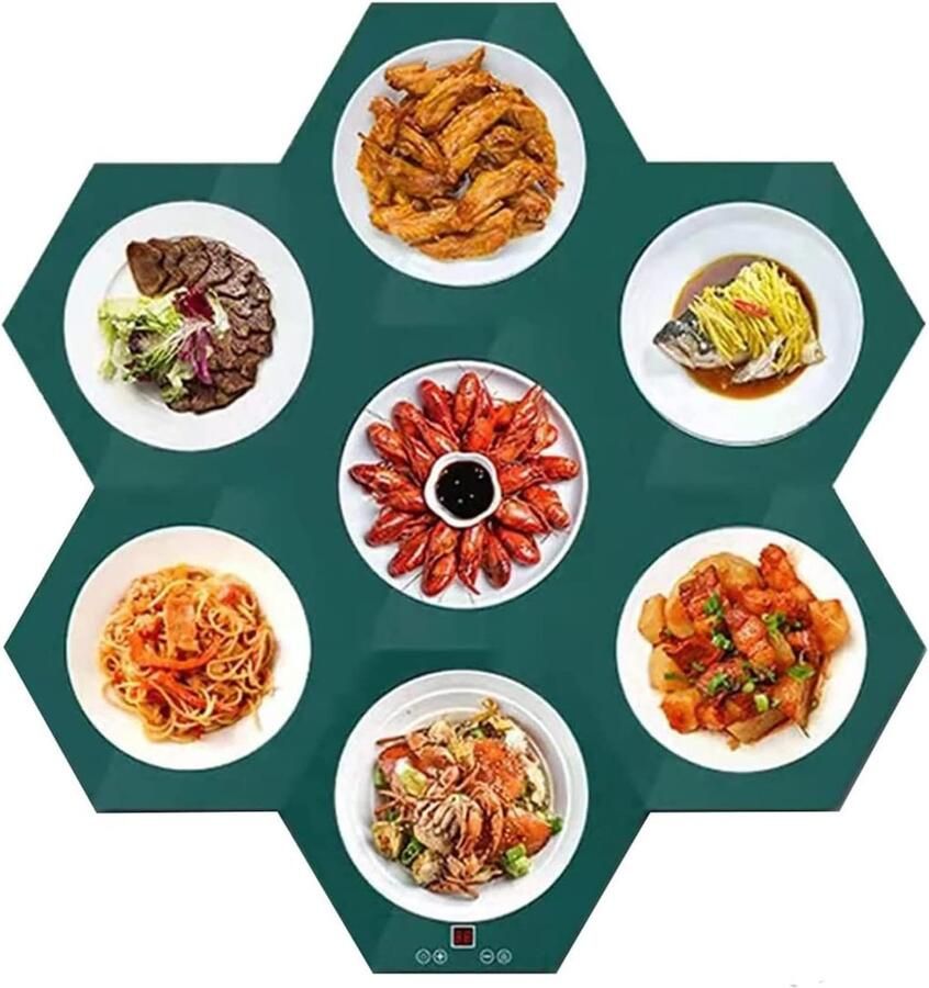 Elektrische bordenwarmer Verwarmingsplaat dienblad Buffet feest catering Instelbare temperatuur 263 x 230 mm