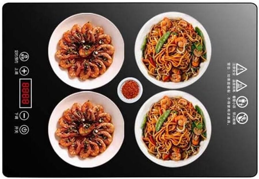 Elektrische Bordenwarmer Verwarmingsplaat Eten Warm Houden Instelbare Temperatuur 45 x 40 cm Zwart