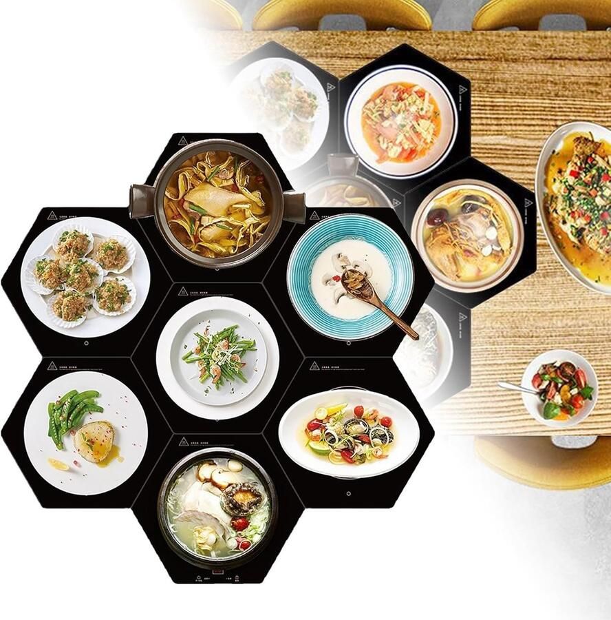 Elektrische Bordenwarmer Verwarmingsplaat Placemat Voedsel Warm Houden Instelbare Temperatuur 3500 Gram