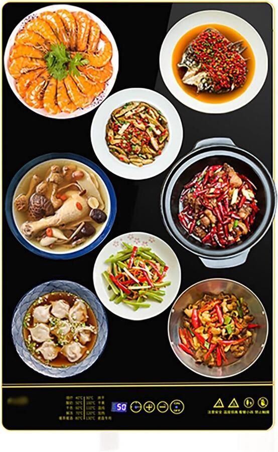 Elektrische Bordenwarmer Warmhoudplaat Buffet Warm Houden Instelbare Temperatuur Extra Groot Zwart