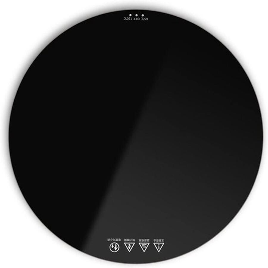 Elektrische bordverwarmer Warmhoudplaat voor voedsel Voor feestjes en buffetten 2 warmtestanden 27 cm diameter Zwart