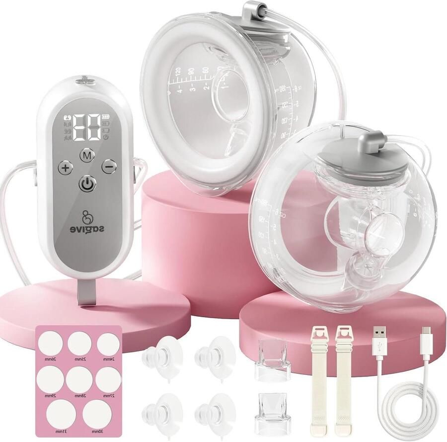Elektrische Borstkolf Draagbare Kolf Comfortabel Kolven Handsfree Ontwerp 180 ml Capaciteit Wit