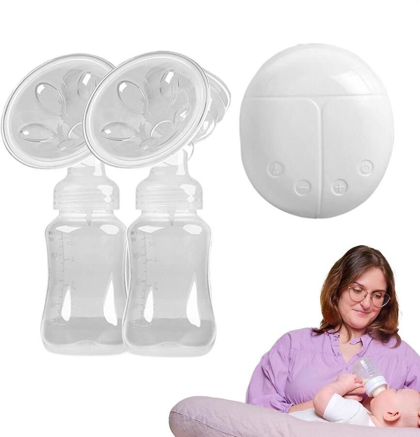 Elektrische Borstkolf Draagbare Melkpomp Moedermelk Afkolven Handsfree Bediening 300 ml Wit
