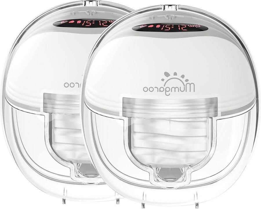 Elektrische Borstkolf Draagbare Melkpomp Moedermelk Afkolven Handsfree en Stil 2 stuks Wit