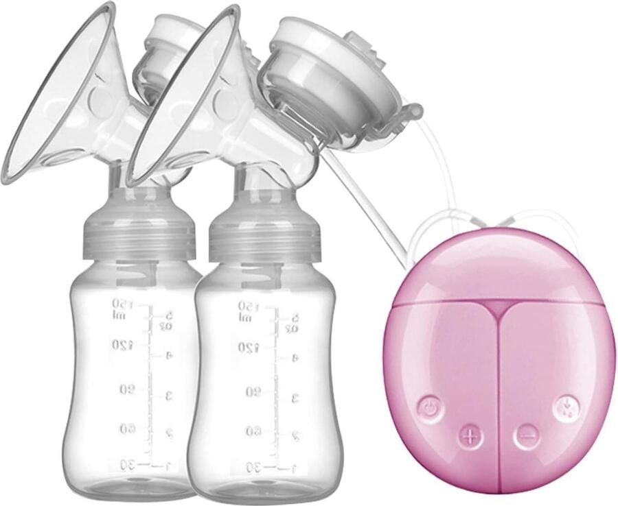 Elektrische Borstkolf Dubbele Borstpomp Borstvoeding Geven Handsfree Ervaring 300 ml Wit