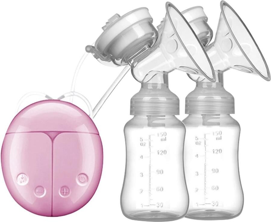 Elektrische Borstkolf Dubbele Pomp Comfortabel Afkolven Stille Werking 300 ml Wit