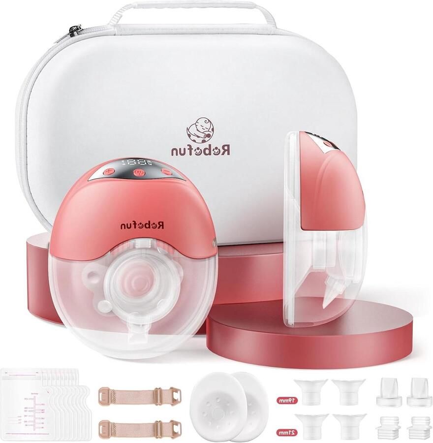 Elektrische borstkolf Handsfree melkpomp Moedermelk afkolven Stil en compact 4 modi 12 standen Wit