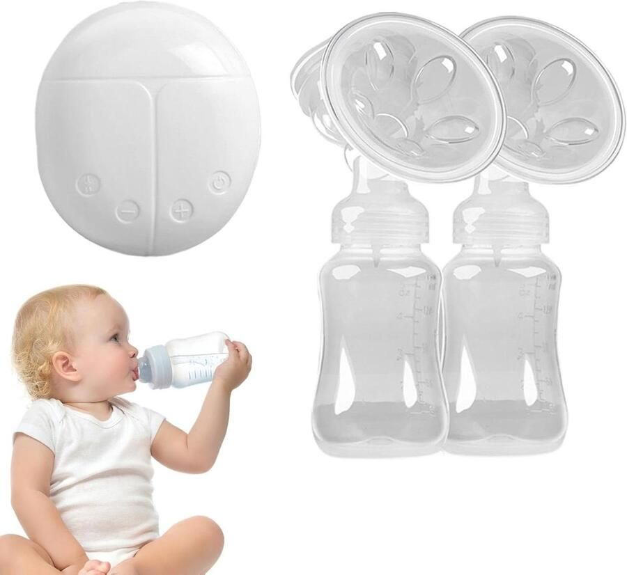Elektrische Borstkolf Melkpomp Comfortabel Afkolven Geluidsarme Motor 300 ml Capaciteit Wit