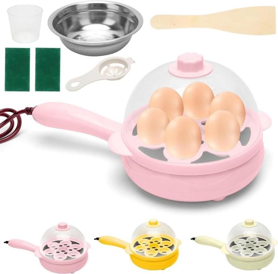 Elektrische Braadpan Mini Braadpan Multifunctioneel Snel Eten Bereiden Antiaanbaklaag 33 x 20 x 9.5 cm Roze