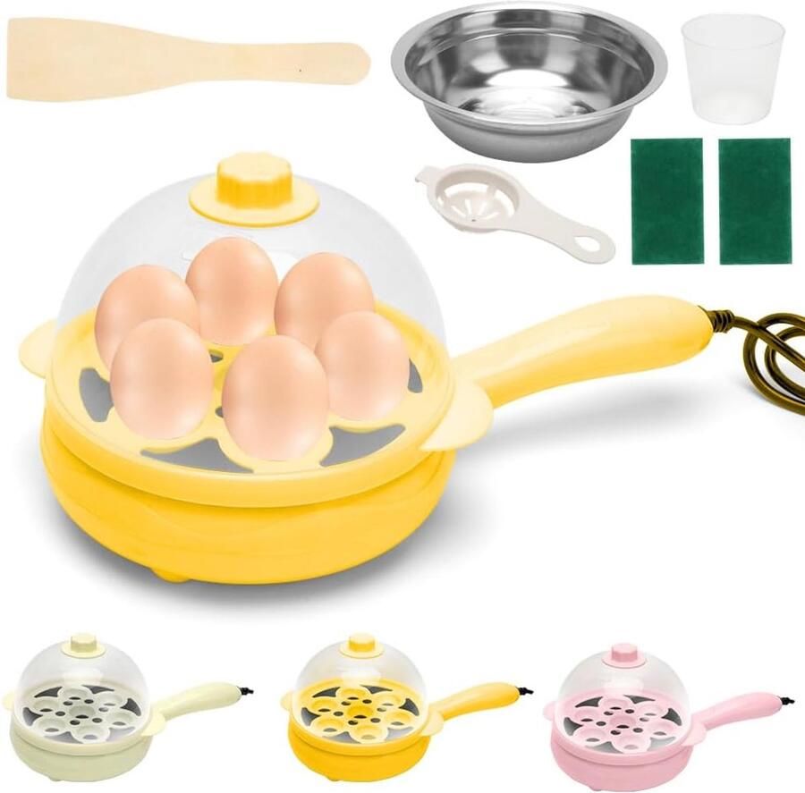 Elektrische braadpan Mini kookpan Veelzijdig koken Antiaanbaklaag 33 x 20 cm Geel