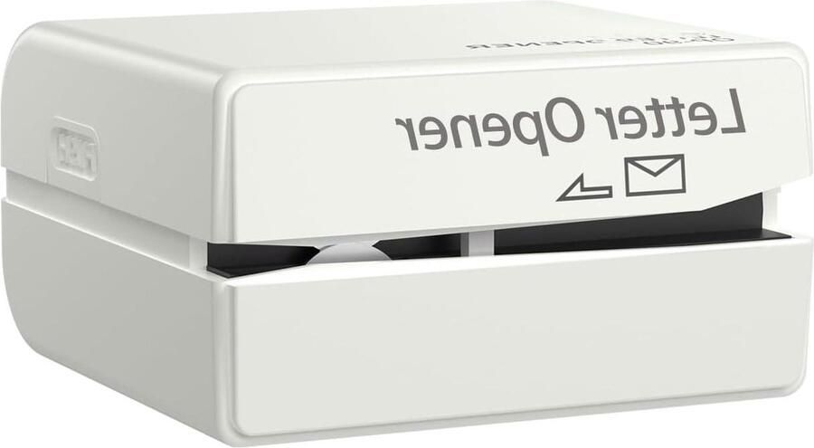 Elektrische Briefopener Post Opener Post Snel Openen Veilig en Ergonomisch Compact Ontwerp Wit